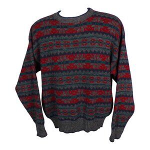 Vintage 80's/90's Claybrooke Multicolor Geometric Patterned Sweater M #796